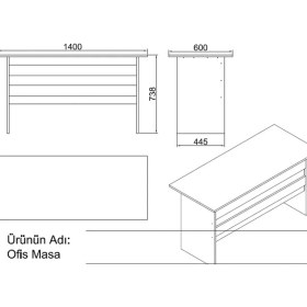 Resim Robin Home Verona Abcdefg2 Ofis Büro Masa Seti Makam Takımı 