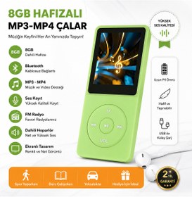 Resim SIGHTZER 8GB DAHİLİ HAFIZALI BLUETOOTHLU MP3-MP4 ÇALAR SES KAYIT FM RADİO DAHİLİ HOPARLÖR EKRANLI MÜZİK ÇALAR 