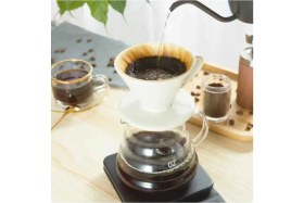 Resim Feyza Design V60 02 Seramik Kahve Demleme Aparatı, Sıcak Demleme, Filtre Kahve 