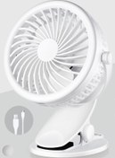 Resim TECHNOMEN Şarj Edilebilir 3 Kademe Taşınabilir Kıskaçlı Mini Fan Sessiz Vantilatör Soğutma 