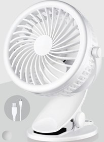 Resim TECHNOMEN Şarj Edilebilir 3 Kademe Taşınabilir Kıskaçlı Mini Fan Sessiz Vantilatör Soğutma 
