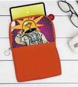 Resim Bk Gift Gift Pop Art Tasarımlı Taşınabilir Koruyucu Tablet Kılıfı & Organizer Çanta - Turuncu-9 