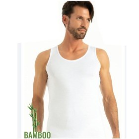 Resim Q-En 6'Lı Erkek Bambu Atlet Askılı Lüks Hafif Bh600 