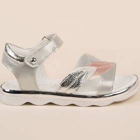 Resim GİMER - Termo Taban Yaprak Model Gümüş Kız Çocuk Sandalet - O... Gümüş 