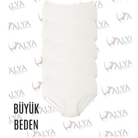 Resim Alya Underwear Kadın Extra Battal Külot - 5 Adet Beyaz 8xl, 9xl, 10xl Beyaz 