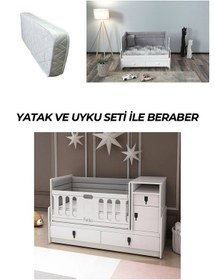 Resim Patiko R131beyaz Büyüyebilen Beşik Yatak Ve Uykuseti İle Birlikte Beyaz 