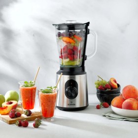 Resim Schafer Cam Sürahi Blender Buz Kırıcılı Inox Gövde 1200 W 