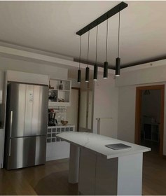 Resim Mylights Ampullü Sıralı Masa Üstü Beşli Sarkıt Avize Gu10 Led Ampul. Gün İsigi Dahildir Siyah 