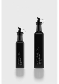 Resim Renga Urla Natural Oil Yazılı 250 Ml Ve 500 Ml 2'li Cam Yağlık Seti 152072 Mat Siyah Siyah 