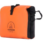 Resim Dianziye Su Geçirmez Bisiklet Çantası Ön Askılı Cep Telefonu Ve Eşya Taşıma Çantası - Turuncu Turuncu 