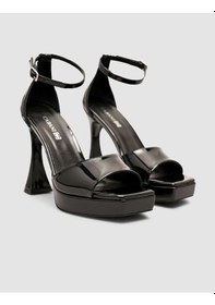Resim Cabani Platform Topuklu Siyah Bantlı Kadın Ayakkabı Siyah 