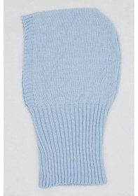 Resim Balaclava Kadın Triko Kar Maskesi Bere Boyunluk Bebe Mavi Bebe Mavi Standart 