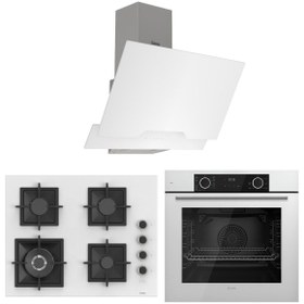 Resim Ferre Fryart Sc serisi Wok'lu Beyaz 3'lü Ankastre Set ( xe63cb-sc406-d064 ) 