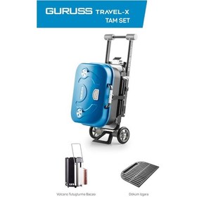 Resim Guruss Travel-x Taşınabilir Mangal Tam Set Mavi Model:grs16 