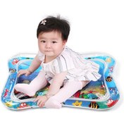 Resim Dianziye Bebekler İçin Pvc Sulu Oyun Matı - Mavi 66x50cm - Karın Zamanı Egzersizi Ve Motor Becerileri Geliştirici - Köpük Balıklar Dahil 