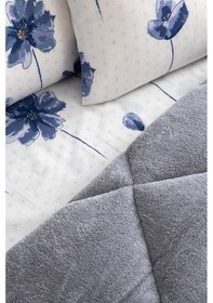 Resim Nordelle Tek Kişilik Wellsoft Yorgan Uyku Seti Gri Mavi 