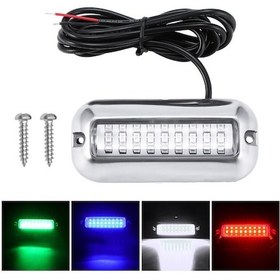 Resim 2 Adet Mk-027 Gemi / Yat 10-30v 27leds Suya Dayanıklı Paslanmaz Çelik Sualtı Işığı Yeşil Işık 