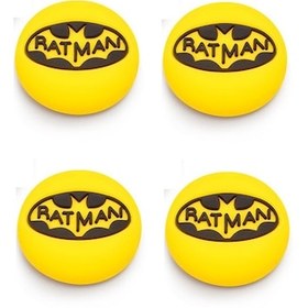 Resim Cafele Ps4 - Ps5 - Xbox One X/s - Series X - Series S Analog Koruyucu Silikon Pad Batman Logo Sarı 