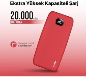 Resim Ttec 2BB211 ChargeUp LCD 20.000 mAh Taşınabilir Hızlı Şarj Aleti/Powerbank (Kırmızı) 