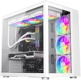 Resim WARZONE II 750 Watt 80+ Bronze Güç Kaynağı 7x Argb Fan Uzaktan Kumandalı ARGB Controller Gaming Kasa 