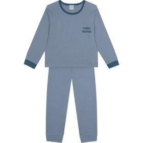 Resim Antebies Organik Mavi Erkek Çocuk Pijama Takımı 