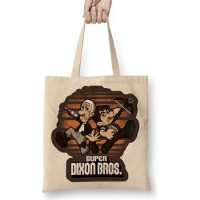 Resim Baskı Dükkanı The Walking Dead Super Dixon Bros Bez Çanta Uzun Saplı 