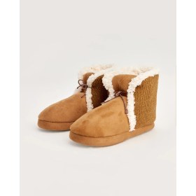 Resim TOER - Bağlama Detaylı Krem Kadın Panduf 