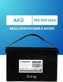 Resim ELECTROLL 12.8v 100ah Lifepo4 Enerji Aküsü – Gelişmiş Bms'li, Uzun Ömürlü, Yüksek Güvenlikli Güç Deposu 