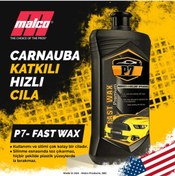 Resim MALCO P7- Fast Wax Korumalı Carnauba Katkılı Cila 1000 Ml 