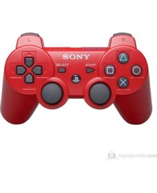 Resim Sony Ps3 Kablosuz Kırmızı Oyun Kolu - Wireless Dualshock - Joystick 