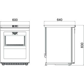 Resim Galleyz Tezgah Altı Mini Dondurucu - 1 Cam Kapılı - 140 Litre 