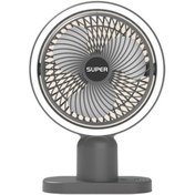 Resim Shi Mei Yeni Masaüstü Küçük Fan Mini Taşınabilir Şarj Usb Ev Masaüstü Vantilatör 4470 Gri 