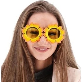Resim Papatya Şekilli Turuncu Sarı Hawaii Parti Gözlüğü 