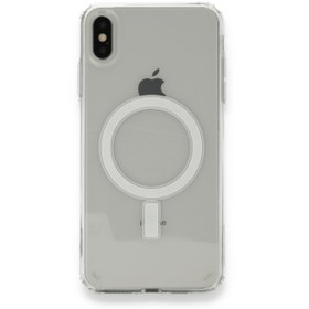 Resim Smody iPhone x Kılıf Kablosuz Şajlı Şeffaf Silikon Magsafe Şeffaf 