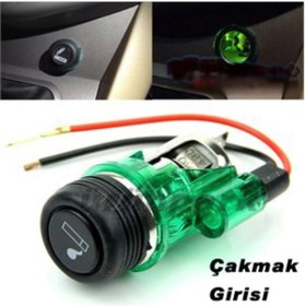 Resim Yeşil Işıklı Oto Sigara Çakmaklık Oto Çakmaklık Girişi 
