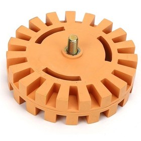 Resim Suofeng Pnömatik/ Elektrikli Matkap Uyumlu 4 İnç 100mm Kauçuk Sticker Temizleme Tekerleği - Vinil, Folyo, Yapıştırıcı Ve Boya Kaldırıcı Aracı 