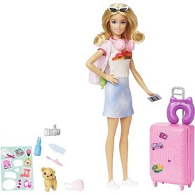 Resim Barbie Seyahatte Bebeği Ve Aksesuarları (HJY18) 