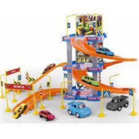 Resim Erdem Oyuncak Parking Garage Play Set 6 Katlı Oyuncak Otopark Süper Garaj Seti 2 Araç 