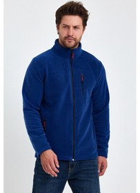 Resim Monox Erkek Outdoor Fermuarlı Polar Ceket 001 Saks 