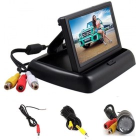 Resim KİNGVOX 4.3 İnç Kızaklı Araç Monitör + Araç Geri Görüş Park Kamerası MD3 