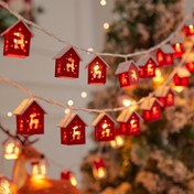 Resim 2M 10 LED Kırmızı Ev Peri Işıkları - Pil ile Çalışır, Şenlikli Noel Ağacı ve Ev Dekoru, Yatak Odası, Oturma Odası, Yemek Alanı, Kafe, Bar için İdeal - Mükemmel Tatil Hediyesi, Noel Süsleri Cadılar Bayramı Süsleri, Noel Süsleri 