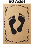Resim BALKAN AMBALAJ Kraft 120gr Sade Ayak İzi Oto Paspas Kağıdı 50 Adet - 35x50cm - Kalın Kağıt Baskılı 