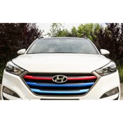 Resim Hyundai Dk Tuning Tucson 2015 2018 Modeller Ön Panjur Dekoratif Şeritleri 