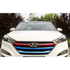 Resim Hyundai Dk Tuning Tucson 2015 2018 Modeller Ön Panjur Dekoratif Şeritleri 