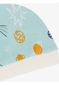 Resim Breeze Yenidoğan Bebek Şapkası Galaksi Temalı Turkuaz - Turkuaz 