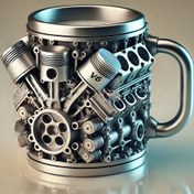 Resim 1 adet Paslanmaz Çelik V8 ve V6 Motor Tasarımı Bardağı - Dayanıklı, Şık, Elde Yıkanabilir, Araba Tutkunları İçin Mükemmel, Yeniden Kullanılabilir ve Çok Amaçlı, Elektrik Gerektirmez 