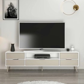 Resim Elina Ayaklı Tv Ünitesi - Beyaz/kumtaşı Çok Renkli 