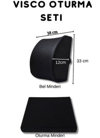 Resim Viscomina Araç Bel Minderi ,araç Oturma Minderi Ortopedik Ürünler. 