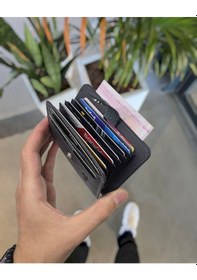 Resim Visso 8600 Hakiki Deri Erkek Kadın Kartlık Çanta Gri Renk 