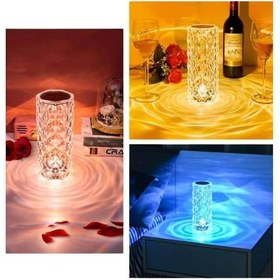 Resim Masa Ve Gece Lambası Şık Ve Dayanıklı Sensörlü Şarjlı Kristal Lamba Şeffaf 
